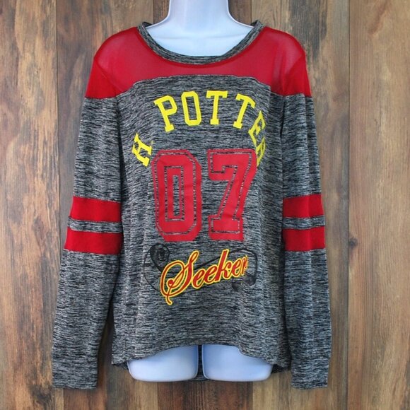Harry Potter Seeker Mesh Shoulder Jersey Graphic Pullover - Picture 1 of 3